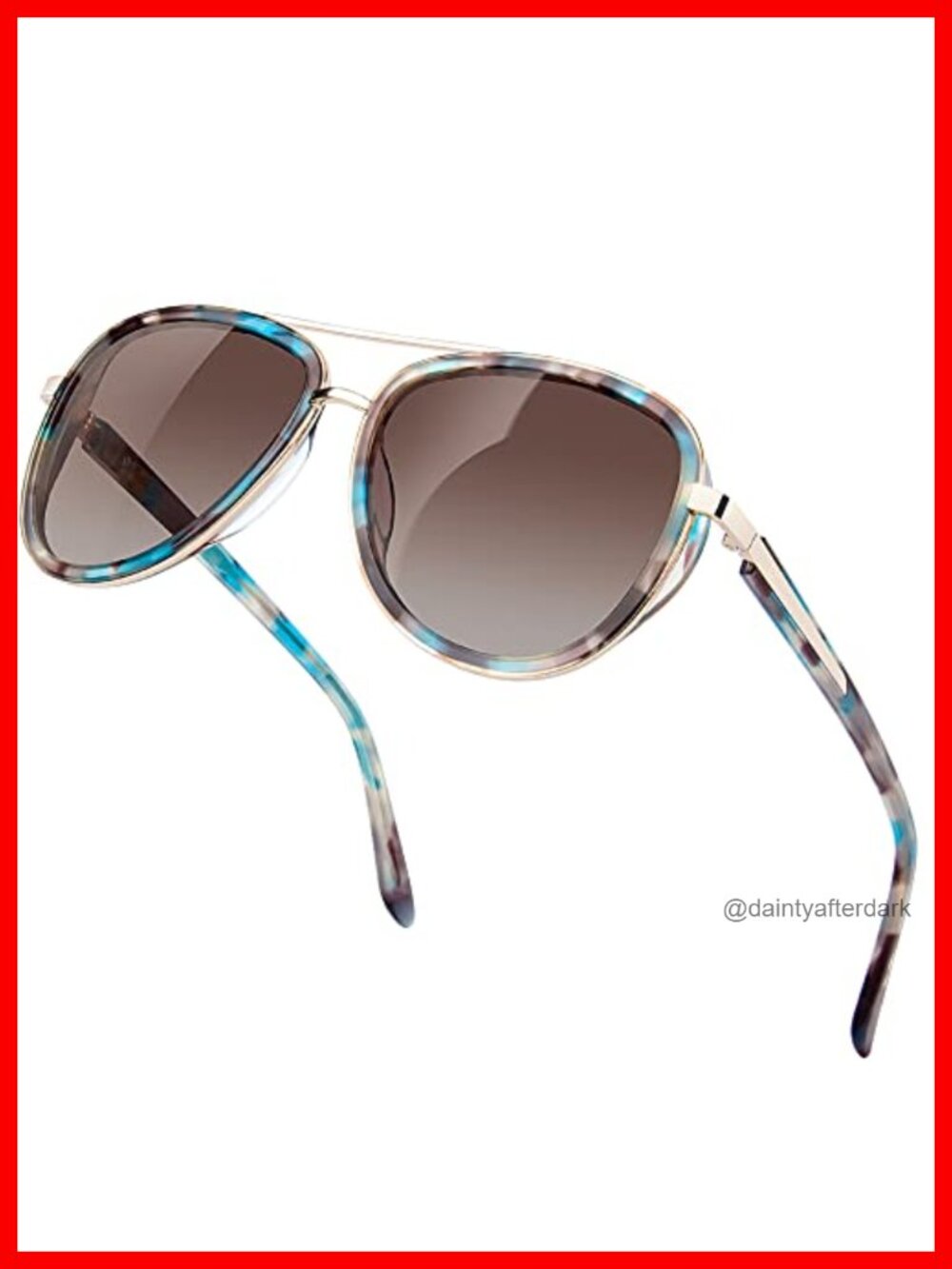 Polarized Aviator Sunglasses Acetate Metal UV400 Anti-Reflective Unisex